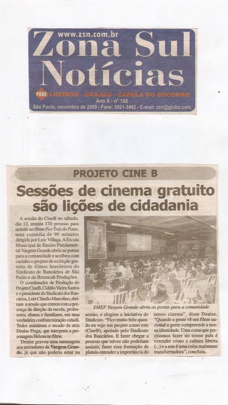 Jornal Zona Sul Notícias, 30 de novembro de 2009