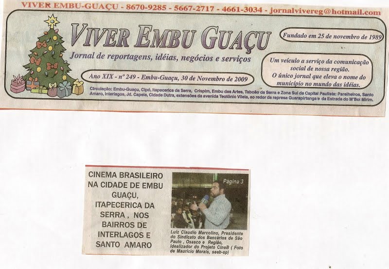 Jornal Viver Embu Guaçu, 30 de novembro de 2009