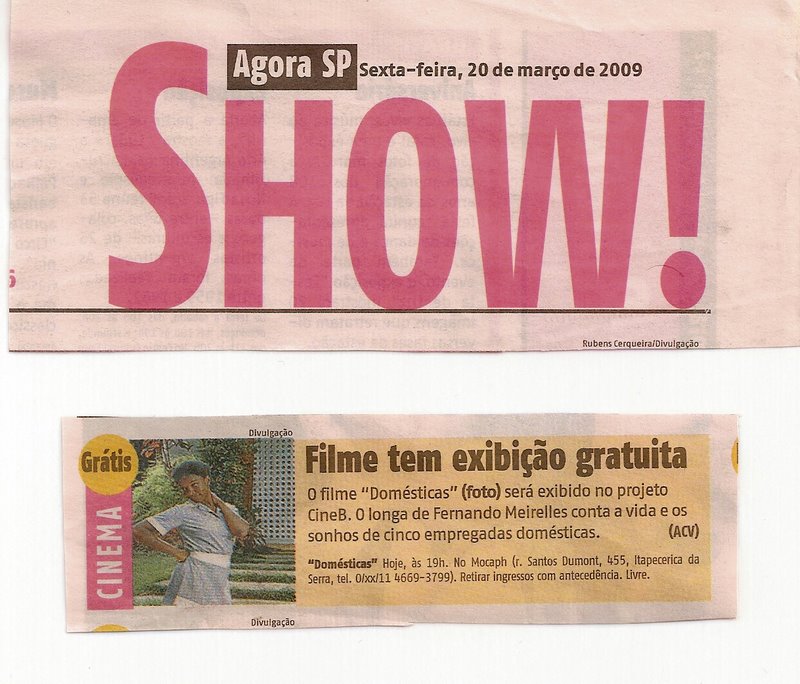 Jornal Agora São Paulo, caderno Show, 