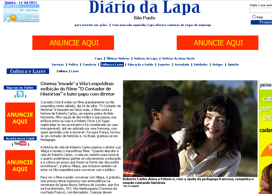 Jornal Diário da Lapa, 13/7/2011
