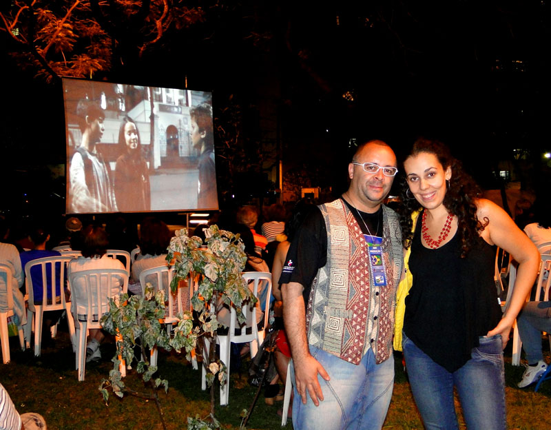 O coordenador do Cine B, Cidálio Vieira Santos, com a diretora da Brazucah, Cynthia Alario O coordenador do Cine B, Cidálio Vieira Santos, com a diretora da Brazucah, Cynthia Alario