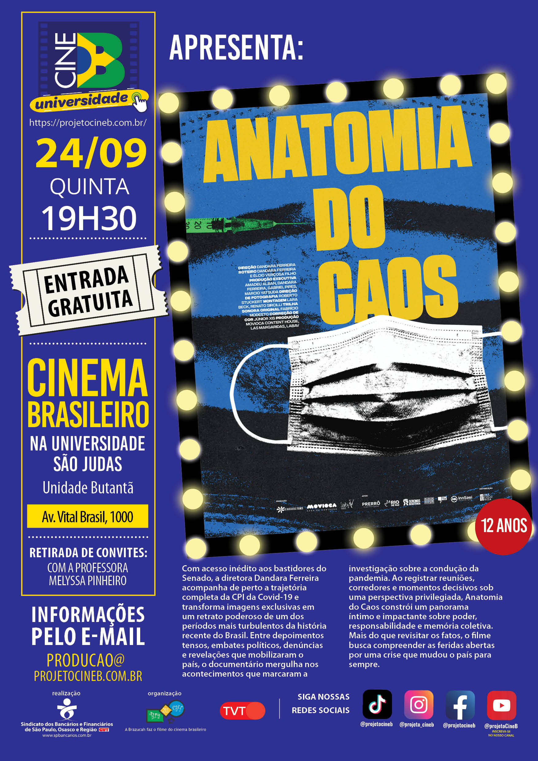 cartaz-Anatomia-do-caos-24-09 - NA UNIVERSIDADE SÃO JUDAS